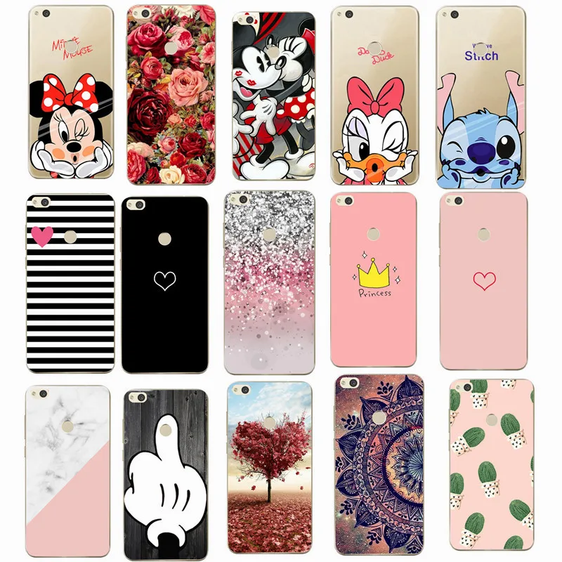 Милые силиконовые чехлы для Huawei P smart Case Coque P10 Mate 10 P8 P9 Lite 2017 мини телефонов