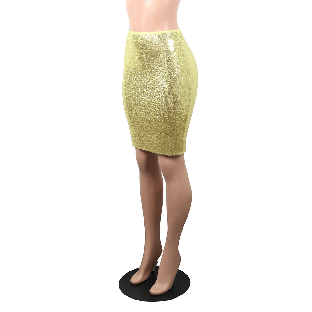 6 цветов, Весенняя женская облегающая юбка-карандаш до колена с блестящими блестками, винтажная Офисная Женская юбка с подкладкой K8699