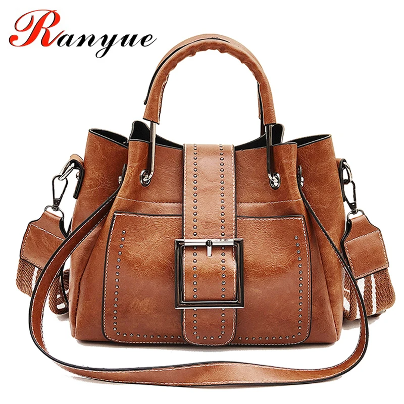 

RANYUE Shoulder Bags For Women Leather 2018 New Spring Luxury Handbags Women Bags Designer 2pcs Women Leather Handbag Composite