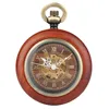 Big Deal Watch-Chain Clock Fob Mechanical-Pocket Gifts Vintage Automatic Unisex Women Case Red JajpBQm6