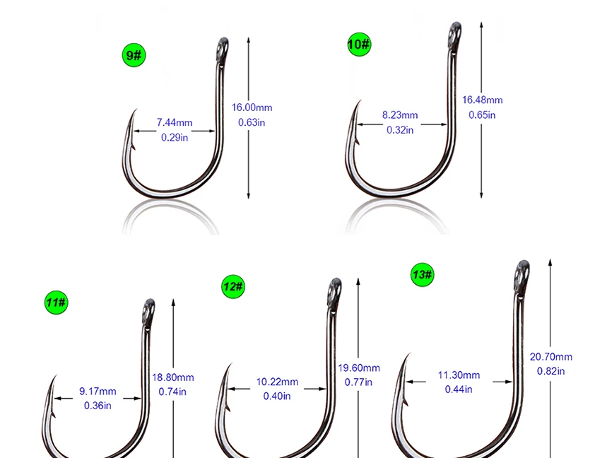 Goture 500 шт. набор рыболовных крючков из высокоуглеродистой стали 10 размеров рыболовные крючки с красивой рыболовной коробкой рыболовные снасти для карпа