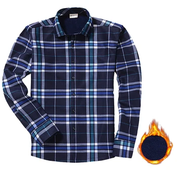 

2018 New Men's plaid Flannel Casual Shirt Slim Fit Autumn Winter Thickening Dress Shirt Men Long Sleeve Bland Camisa Masculina