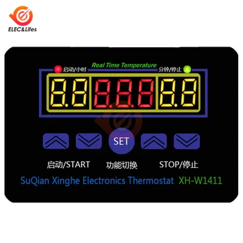 

Intelligent Digital Thermostat AC 110V 220V DC 12V 10A Digital Temperature Controller Regulator Switch 1M Waterproof probe