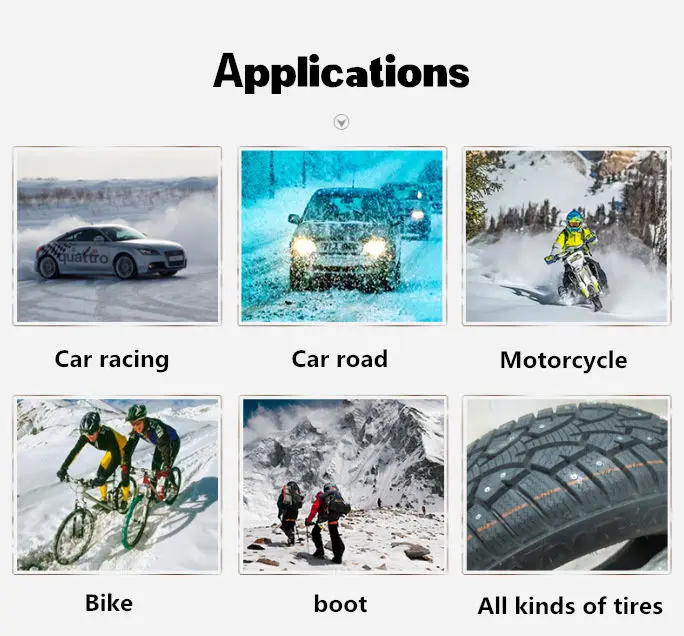 50pcs/set Car Tires Studs Spikes Wheel Snow Chains tire chains tire studs anti skid for Car Vehicle Truck Motorcycle Tires Winter