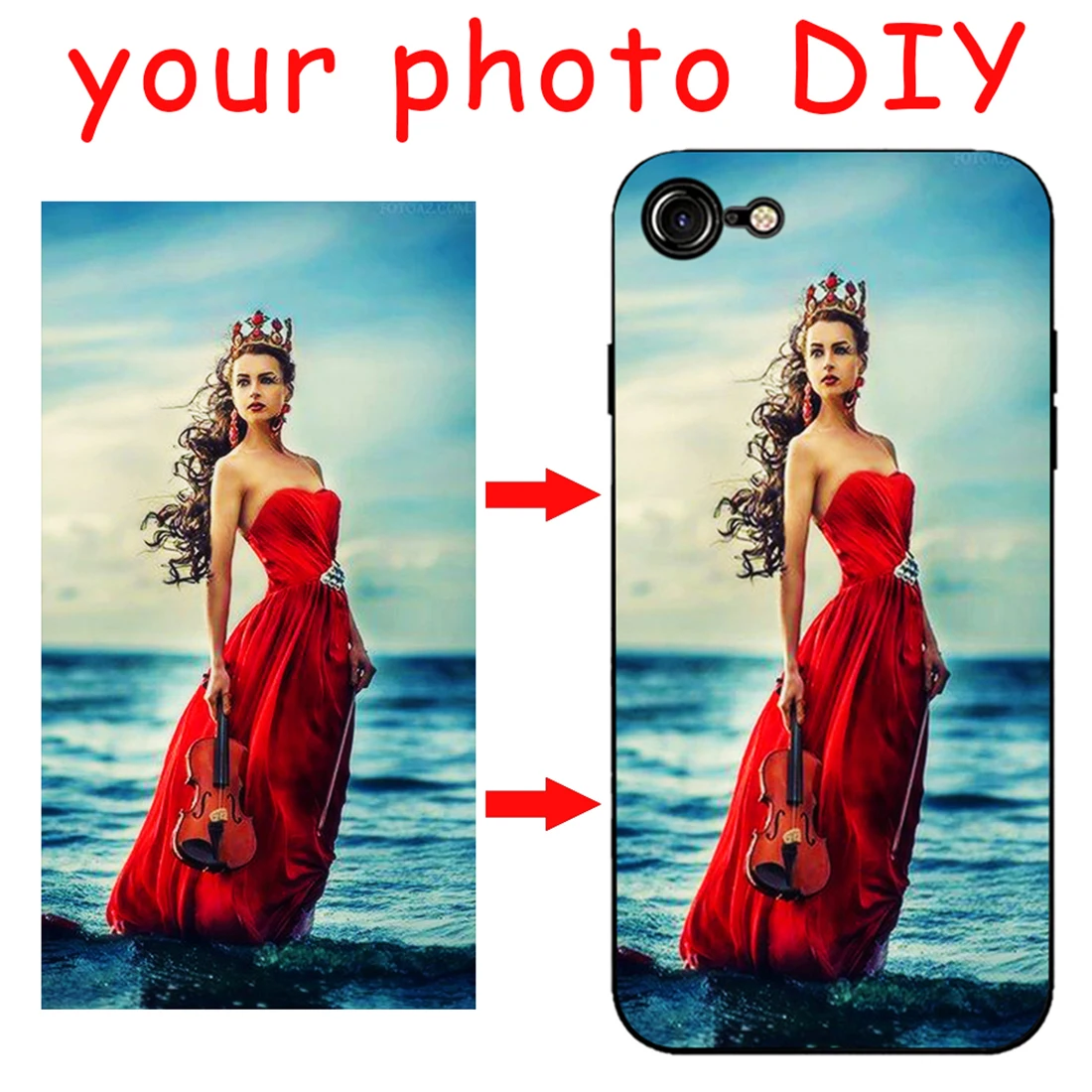 

Customized DIY Printed picture Black Sotf TPU Cover Case for Apple iPhone 6 6S 7 8 Plus 5s 5 X XR XS MAX DIY painting PC cases