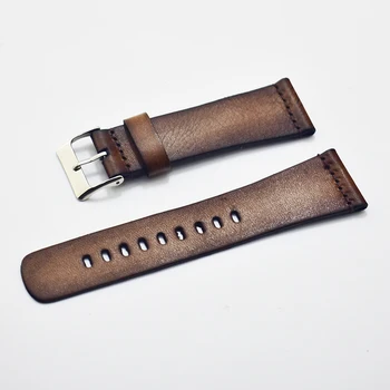 

handmade Men's Retro Genuine Leather 24mm excellent Watch Band Strap For apple watch Female Belt Bracelet + Tool 2018 #C