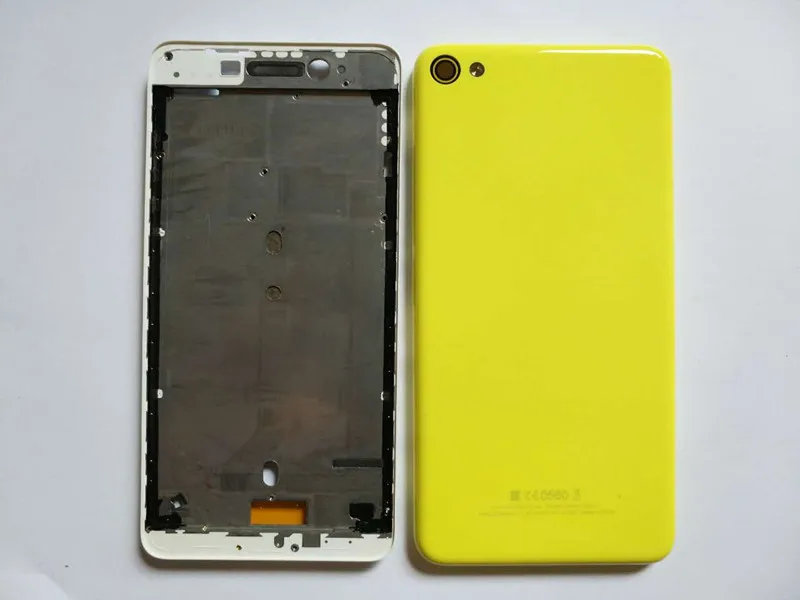 

New Front Frame LCD Screen Frame Battery Door Back Cover Housing Case For Lenovo S60 A/T/W With Power Volume Buttons