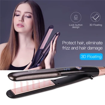 

Professional Hair Straightener Tourmaline Ceramic Heating Plate with 5 Temperature Level and Travel Lock Straightening Irons 33