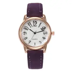 Красивые модные простые часы женские кожаный ремень часы для подарка 2019 relogio feminino Кожаный ремешок женские часы часов