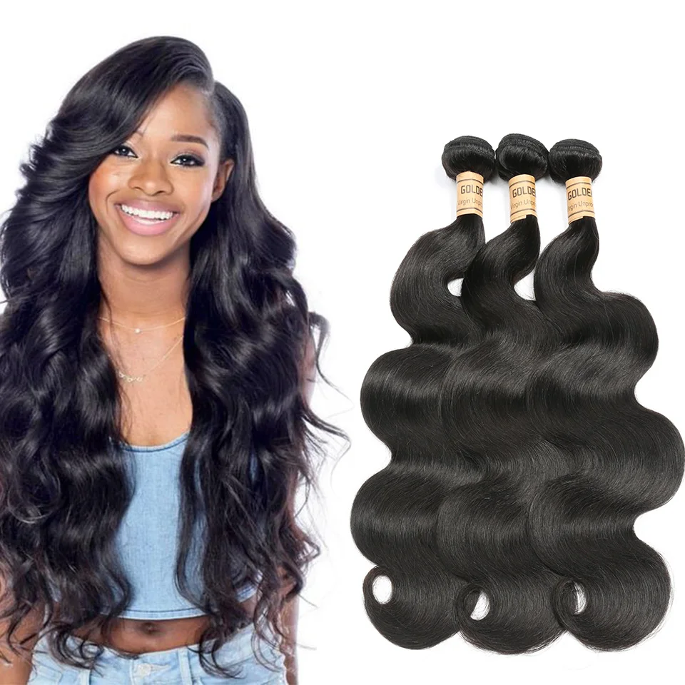 Wet And Wavy Hair Bundles Peruvian Body Wave Human Hair 3 Bundles