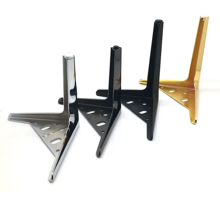 buy Furniture Legs Metal Iron Triangular Straight Support 12 15 18cm Cabinet Wood Table Feet Furniture Accessories 1 2pcs