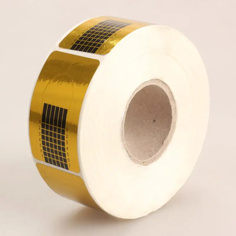 50/100/500 Pcs Gold Nail Guide Sticker Tape Art Sculpting Extension Nails Forms Stickers Adhesive Acrylic UV Gel Tips | Красота и
