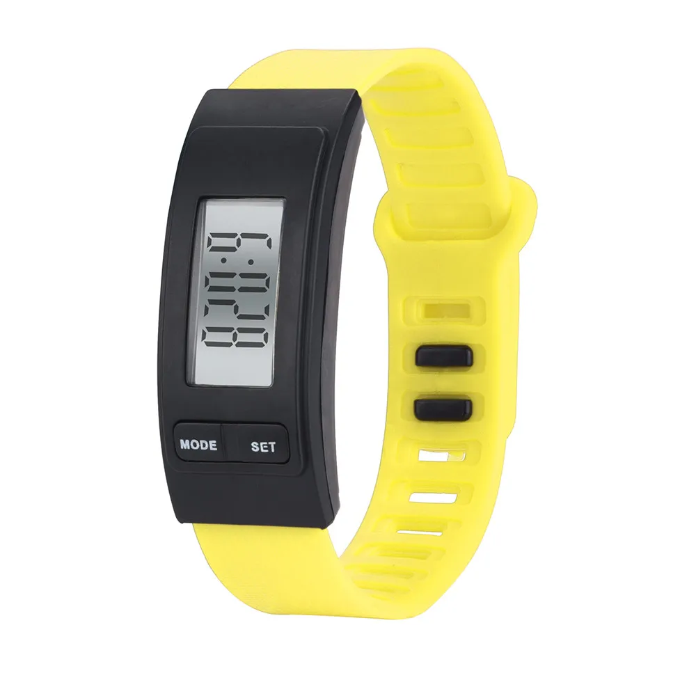 Run Step Watch Bracelet Pedometer Calorie Counter Digital LCD Walking Distance Bracelet Water-resistant Digital Watch