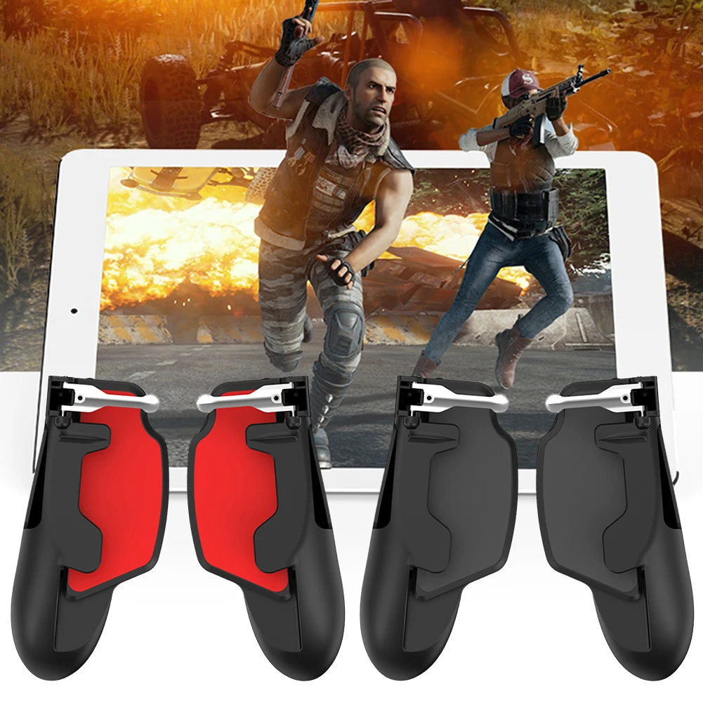 Pubg Controller Phone Game Controller Cooling Fan Gamepad Mobile Trigger Grip 6 Finger for Xiaomi IPhone Samsung Joypad Joystick