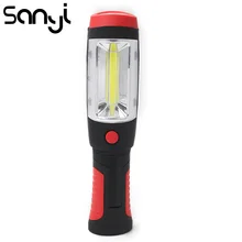 SANYI портативный COB светодиодный светильник для проверки работы, магнитный подвесной фонарь светильник, регулируемый 2 режима, фонарь для кемпинга и улицы