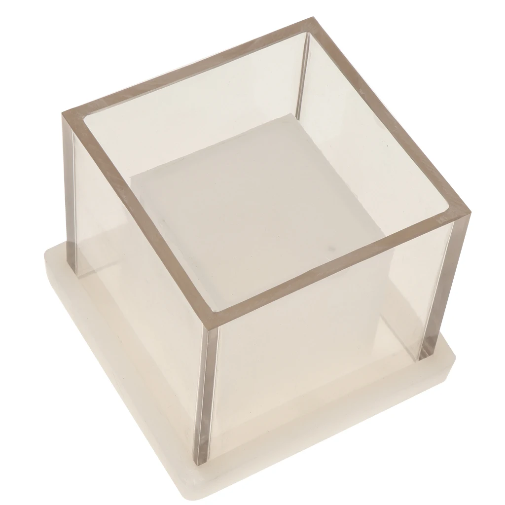 High Quality Plastic Square Cube Shaped Hollow (75x75x75 mm) Plastic Candle Molds DIY DIY Crafts Clay Chocolate Tools fit