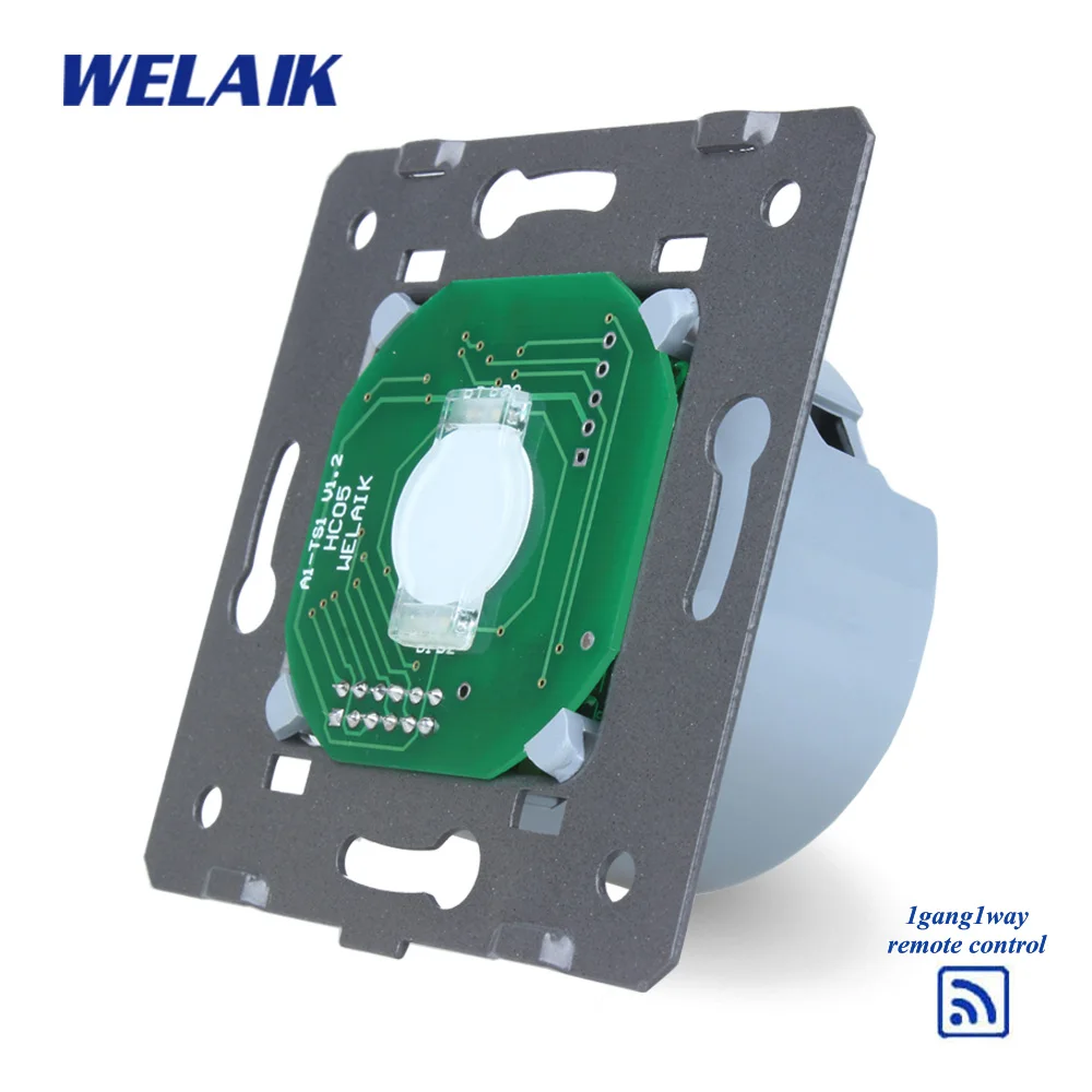 WELAIK White Wall Switch EU Remote Control Touch Switch DIY Parts Screen Wall Light Switch 1gang1way