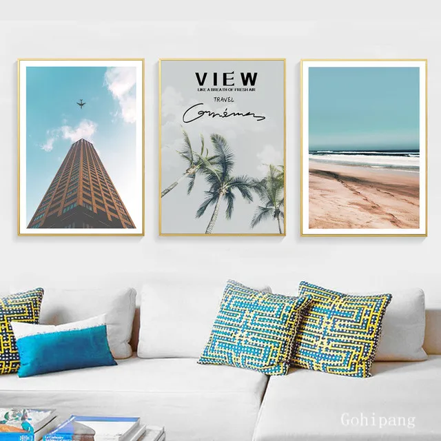 Scenery-Seaside-Wall-Art-Canvas-Painting-Beach-Nordic-Poster-Building-Prints-Wall-Pictures-For-Living-Room (1)