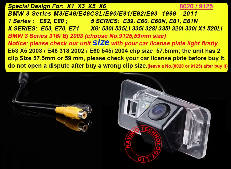 Вид сзади автомобиля Камера для BMW 3 серии M3/E46/e46csl/E90/E91/E93/ e92 Обратный для GPS DVBT радио водонепроницаемый полностью NTSC форме