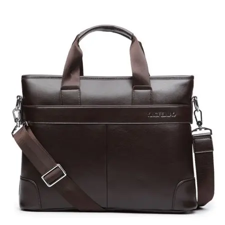 Брендовые винтажные мужские портфели, мужская сумка, кожаная сумка-мессенджер, мужская кожаная деловая сумка на плечо, сумка для ноутбука, портфель LN370Z - Цвет: Коричневый