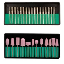Professional 30 pcs/set Nail art drill bits+12pcs/set Nail Art Polishing Grinding Heads Nail Art Drill File Manicure Machine