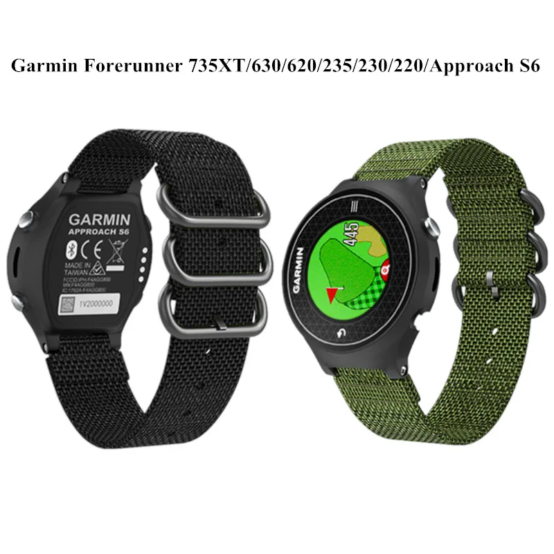 Для Garmin Forerunner 735xt нейлон тканые спортивный ремешок для Garmin 630 620 235 230 220 подход S6 Браслет Замена ремня