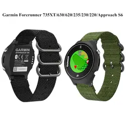 Для Garmin Forerunner 735xt нейлон тканые спортивный ремешок для Garmin 630 620 235 230 220 подход S6 Браслет Замена ремня
