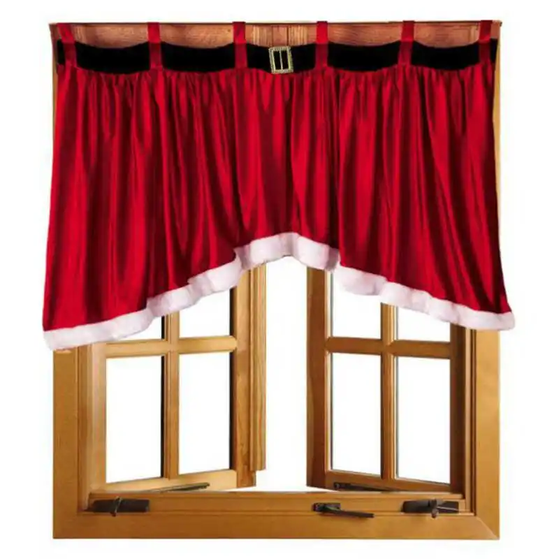 2018 christmas hot sale Blended Cotton Door Window Drape Panel Christmas Curtain Decorative Home wholesale #2n5 (5)