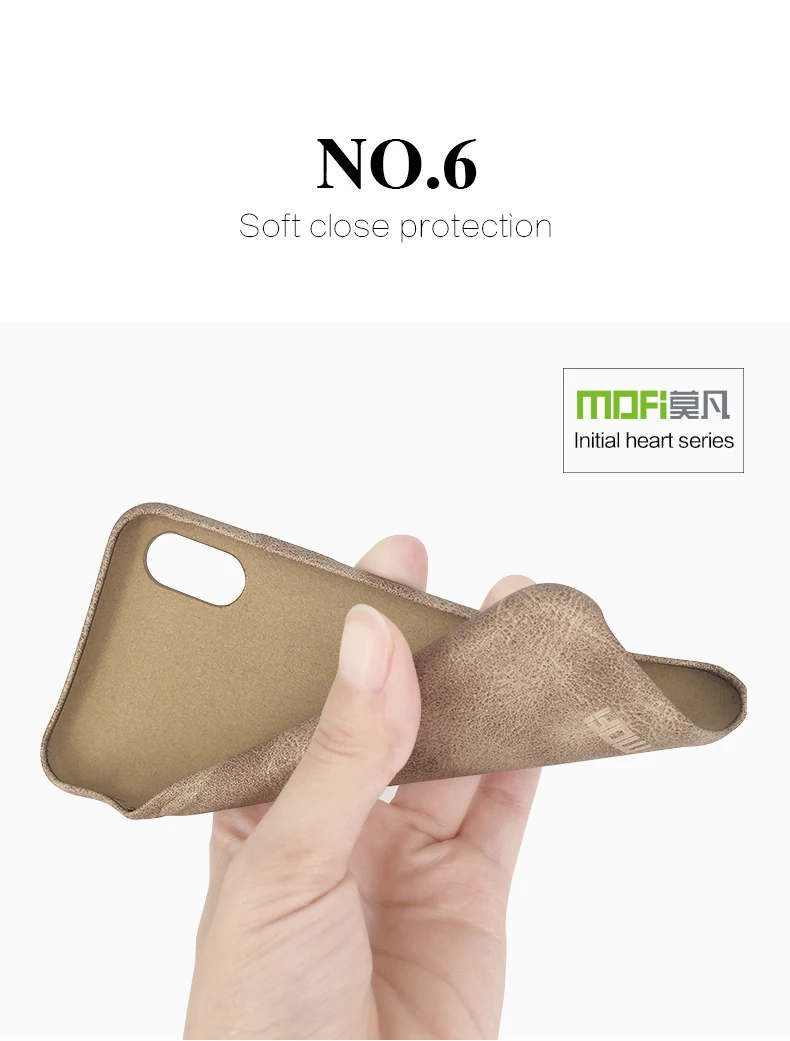 Брендовый чехол MOFi для iPhone X 5,", Чехол с глобальной версией для iPhone X, чехол MOFi, оригинальная задняя крышка из искусственной кожи
