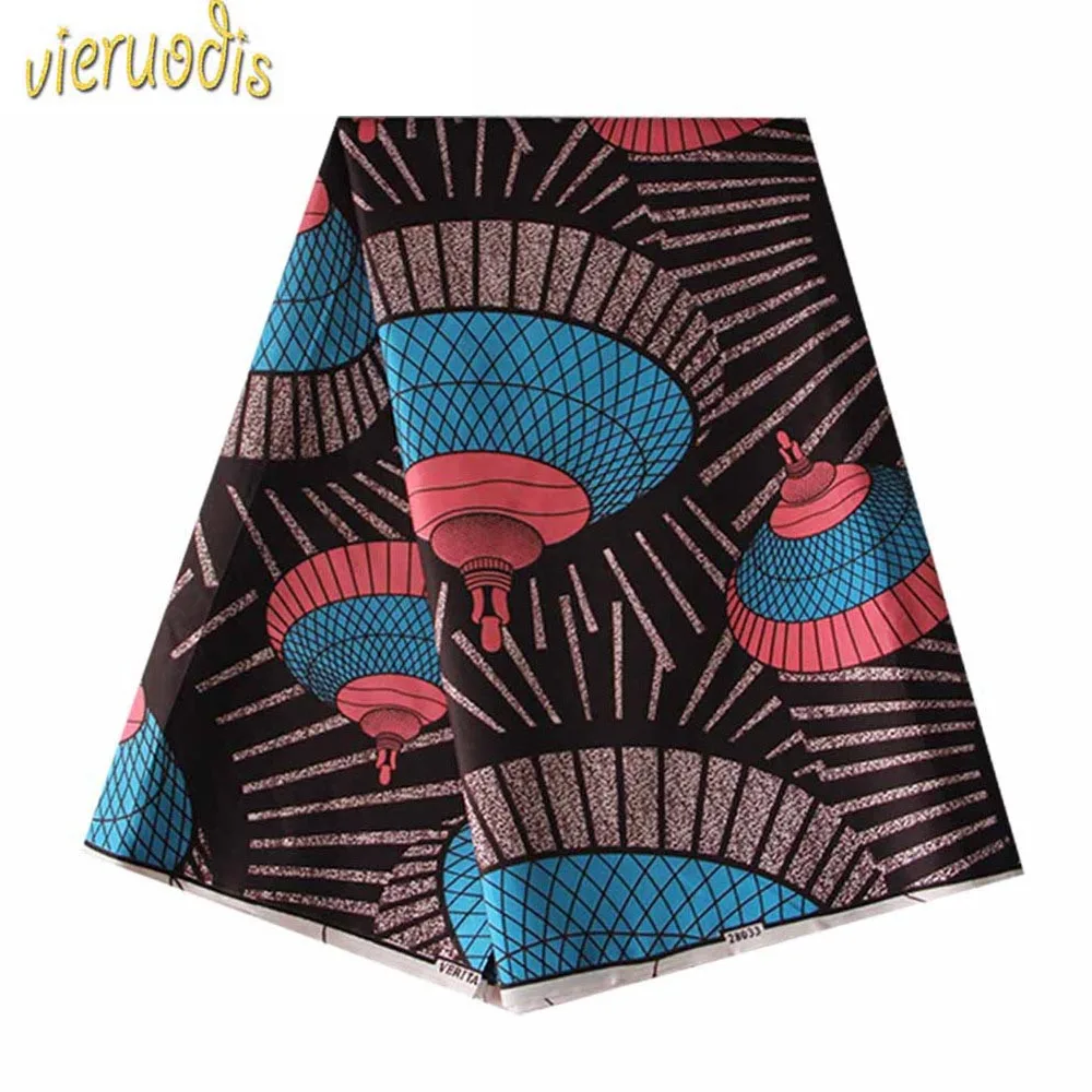 

6 Yards African Wax Prints Fabric dutch 100% polyester Fabrics Material Dashiki Batik Real Floral for Dress A000D