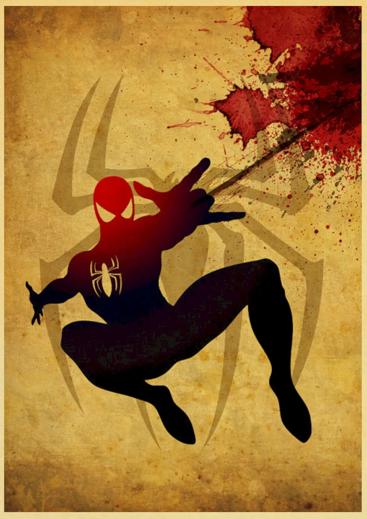 Винтаж Marvel Dc Супер Герои плакат Железный человек Бэтмен художественные принты и плакаты для дома комнаты бар живопись наклейки на стену - Цвет: E145