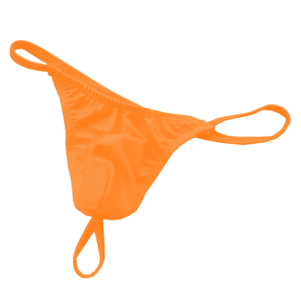 Мужские стринги, стринги, Т-образные, микро стринги, трусы, нижнее белье, сексуальное, эротическое, d90612 - Color: Orange