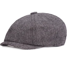 HT2019 Винтажный Мужской Женский берет весна осень зима газетная кепка хлопок восьмиугольная плоская кепка для мужчин и женщин берет шляпа художника