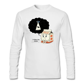 

Full Sleeve Fitness Casual T-shirts Website Male Upset Milk Shirt I miss my mom Artwork man Clothing Factory Sale