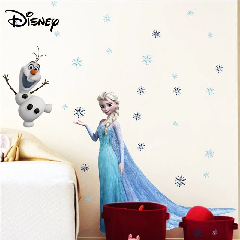 Наклейка Disney Холодное сердце мультяшная декоративная наклейка Xuebao для спальни