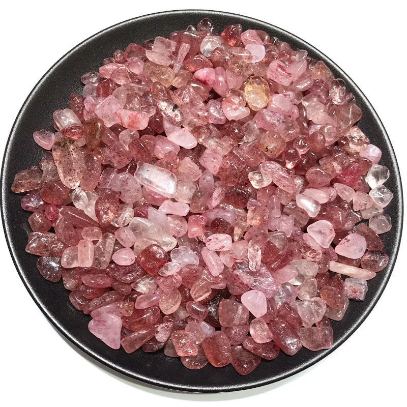Натуральный розовый кристалл из клубничного кварца рок чипы Исцеление Рейки природные каменные минералы Здоровье Украшения предметы интерьера