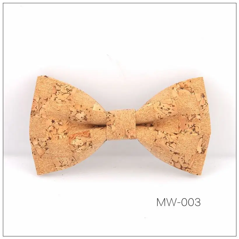 Пробка деревянный галстук-бабочка галстуки Мужская Новинка ручной работы твердый галстук-бабочка для мужчин свадебные аксессуары для вечеринок галстук - Цвет: MW-003
