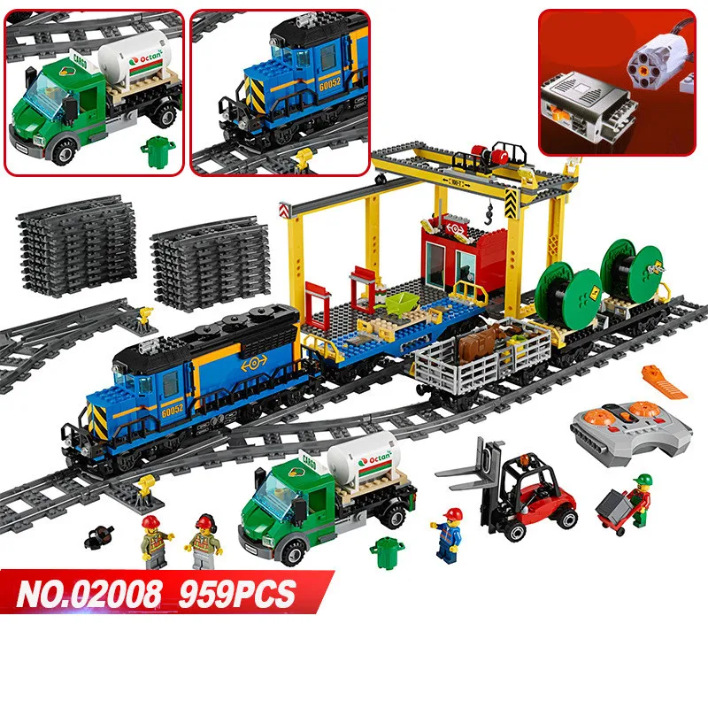

Lepin 02008 959Pcs City Series The Cargo Train Set LegoINGlys 60052 Model RC Building Blocks Bricks Toys for Children Gifts