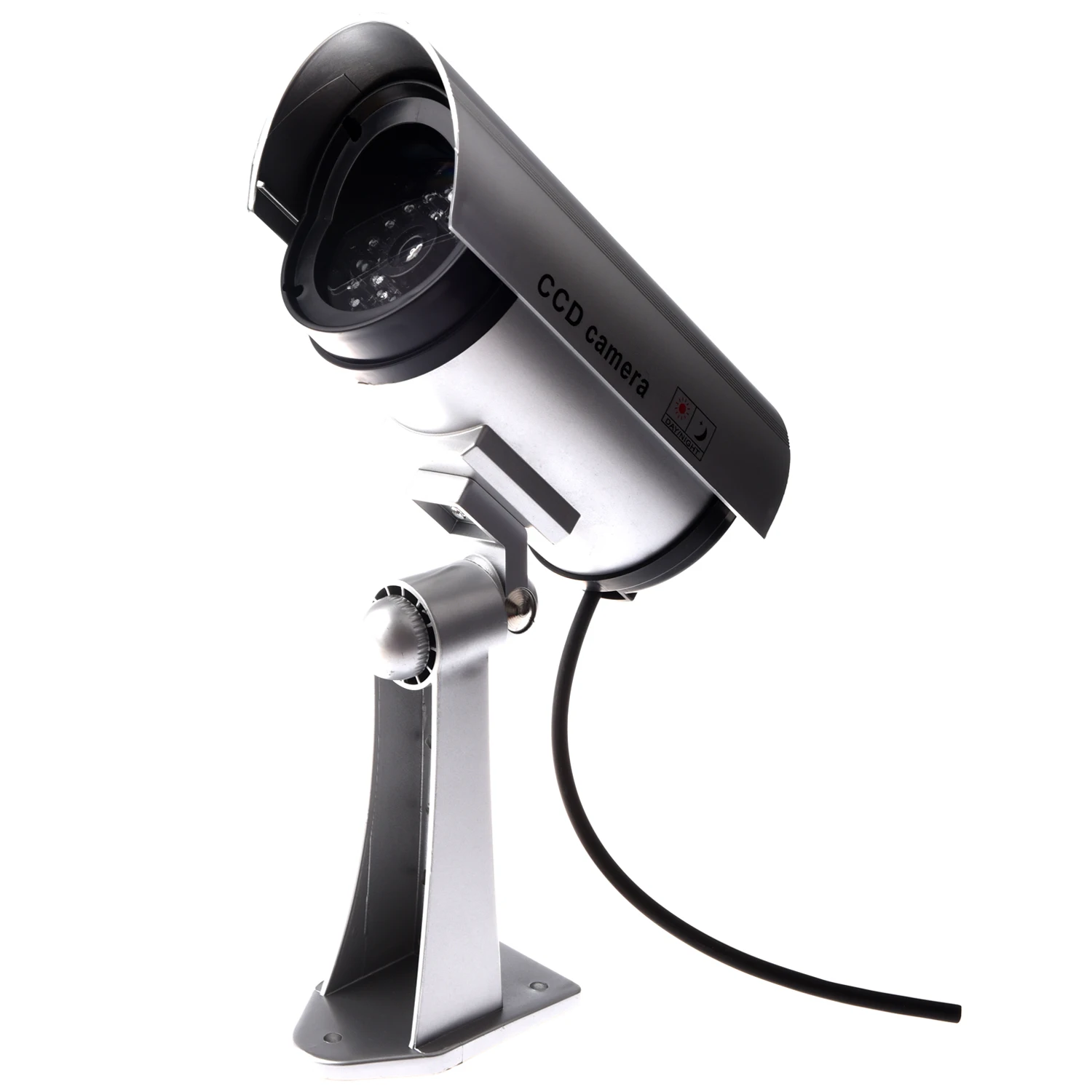 

2 Packs OUTDOOR FAKE / DUMMY SECURITY CAMERA w/ Blinking Light (Silver)