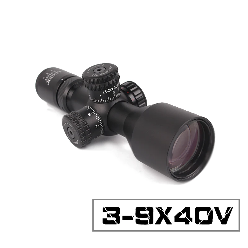 

2019 new 3-9x40V Hunting Scopes Red/Green Dot Mil-dot Illuminated short Sight Scope Outdoor Sniper Reticle Tactical Riflescope