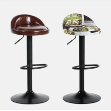 Железный барный стул лифт высокий стул современный минималистичный барный стул задний стул домашний вращающийся стул для ногтей