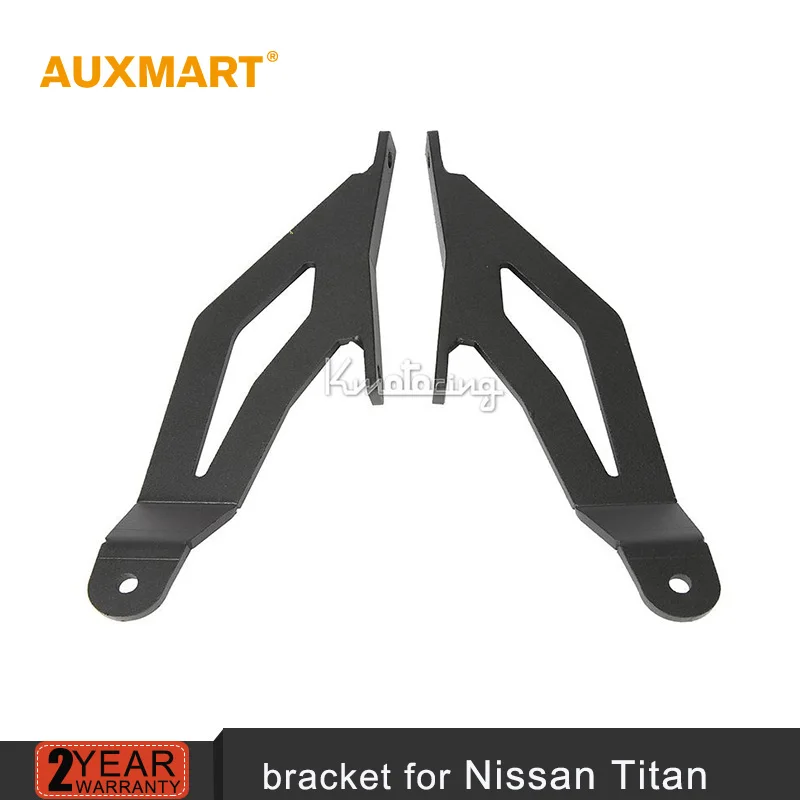

Auxmart black upper windshield 50 inch straight offroad led work light bar holder mounting bracket for Nissan Titan 2004~2014