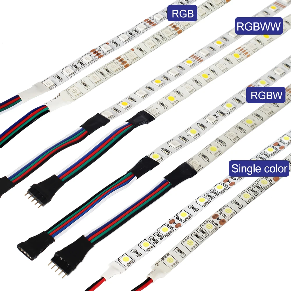 DC12V Светодиодная лента 5050 fiexible светильник 60Led/m белый теплый холодный RGB