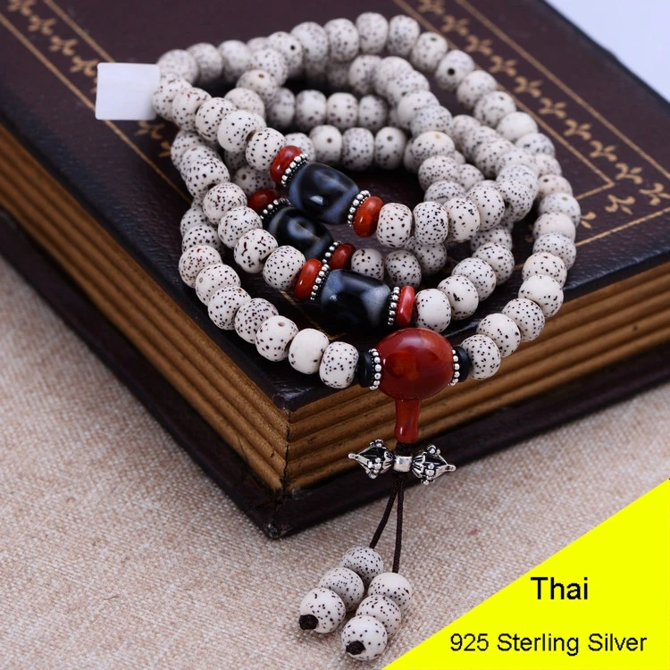 

75cm 108Pcs Bodhi Bead Buddhist Beads Jewelry Making Mala Prayer Stone Tibetan Buddhism Chakras Meditation Bracelet XYPT01