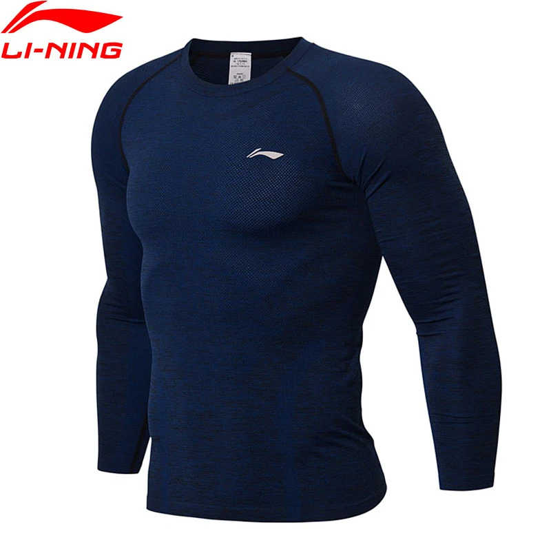Li Ning мужская тренировочная футболка облегающая 59.5% нейлон 40.5% полиэстер