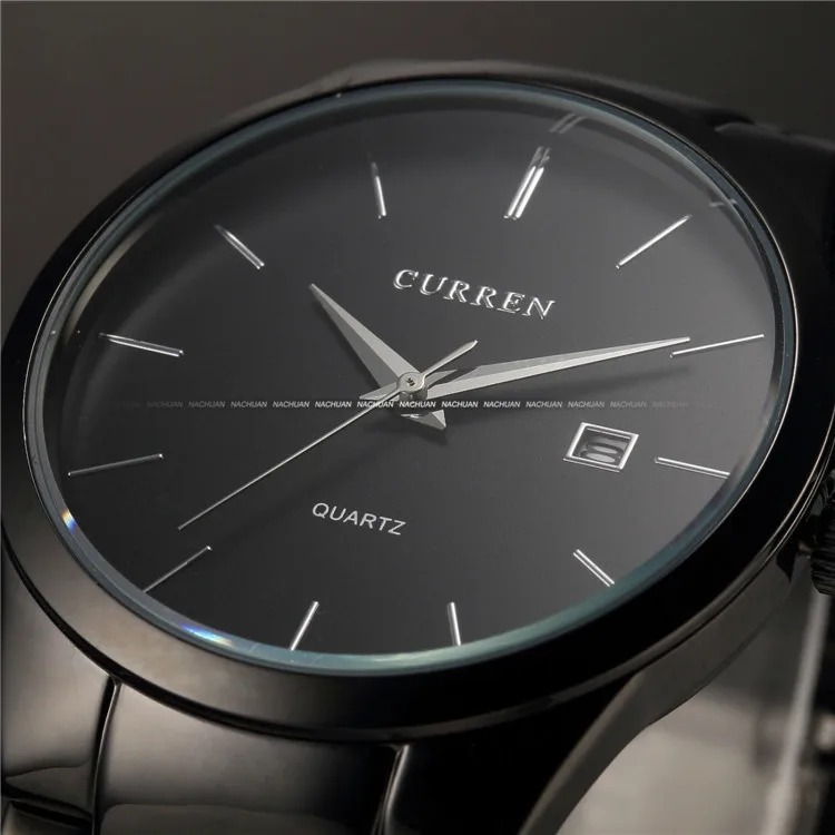 Curren Для мужчин Часы Лидирующий бренд роскошный мужской часы Полный Сталь Дисплей Дата Мода кварц-часы Бизнес Для мужчин часы reloj Hombre