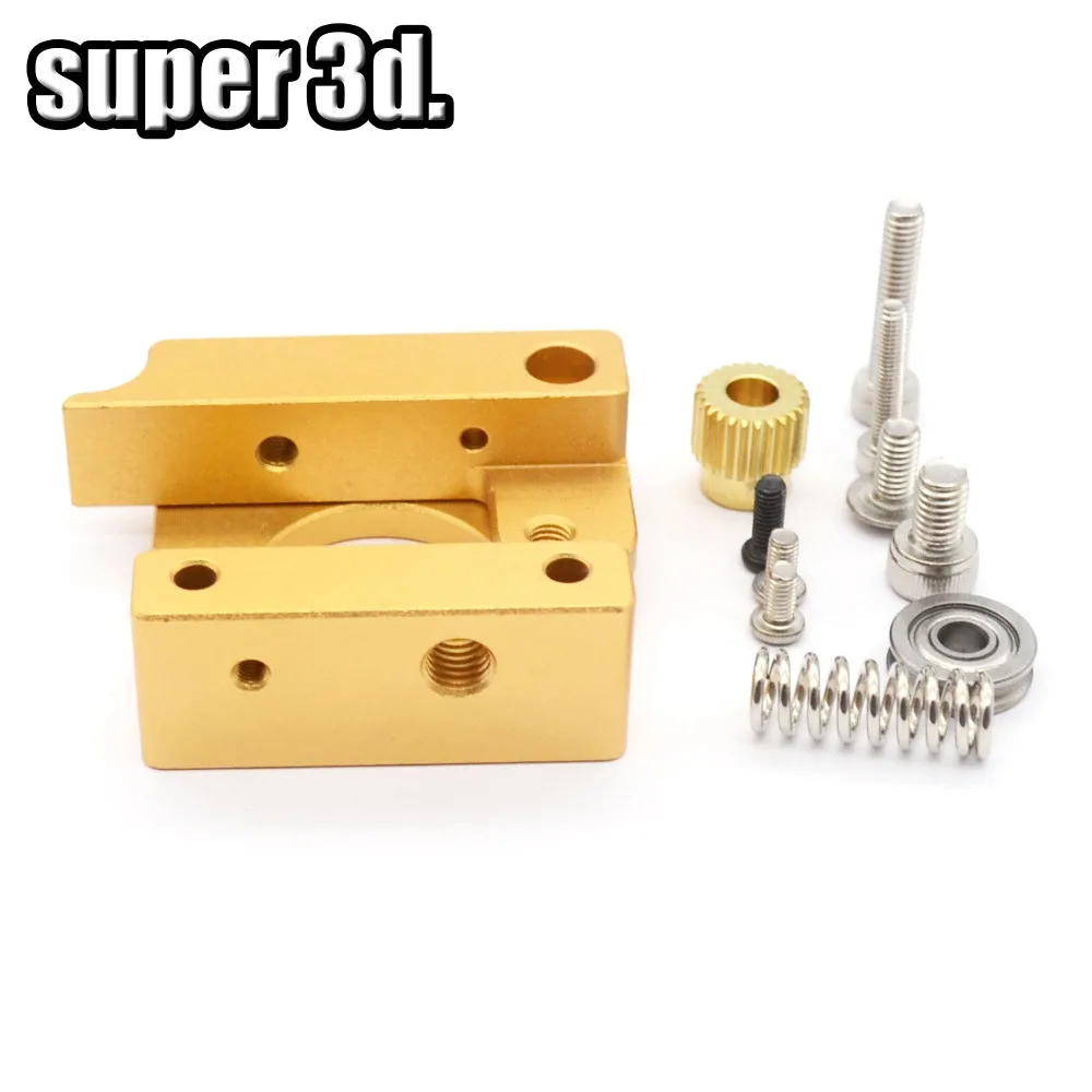  1set  MK8 single nozzle extruder aluminum block DIY kit Left hand For Makerbot Reprap extrusion printer head 