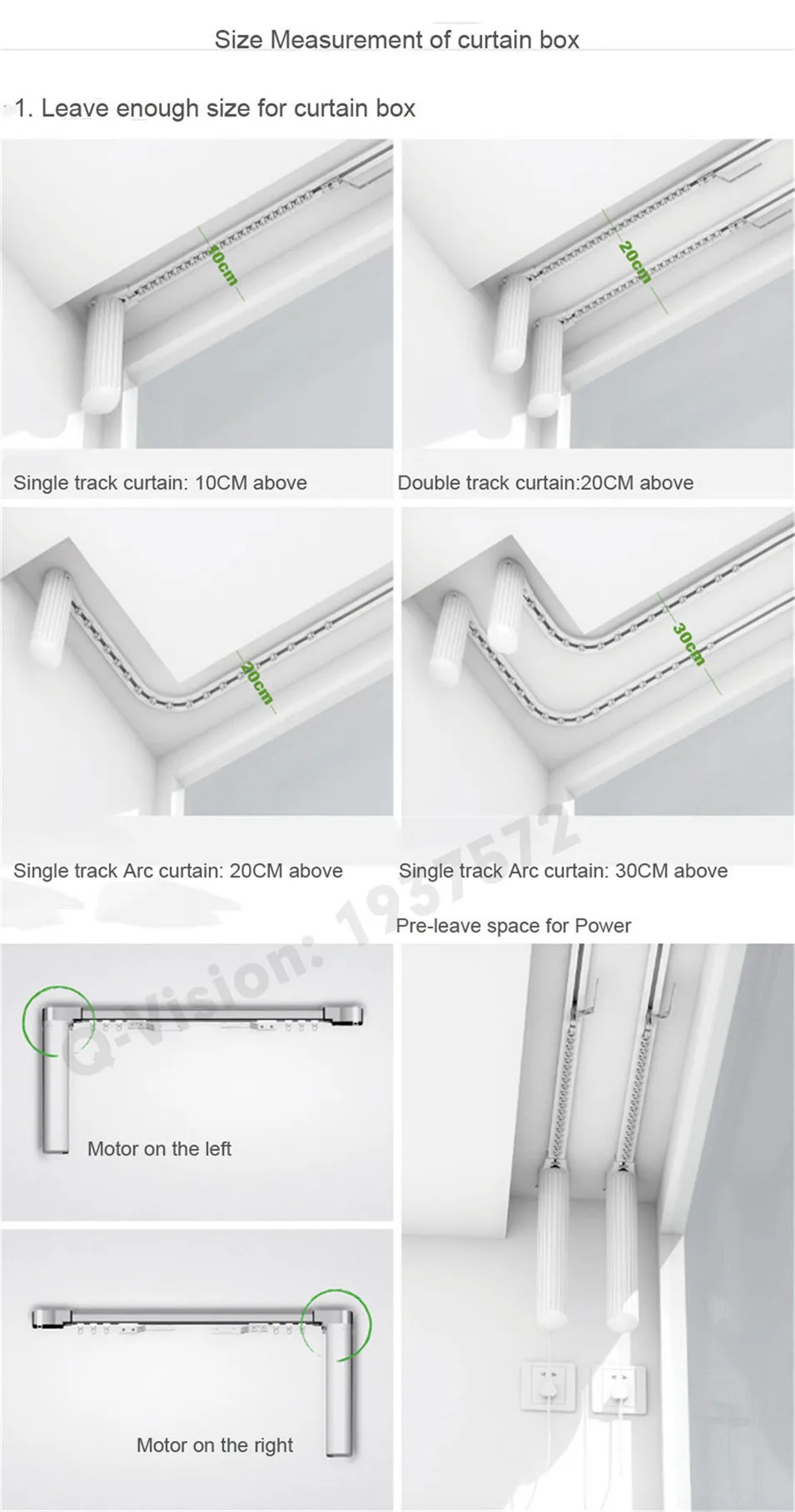 14---Fine Quality Electric Curtain Track Aluminium Made,Auto Motorized Track, Ceiling Mounting Window Curtain Rail for Smart Home