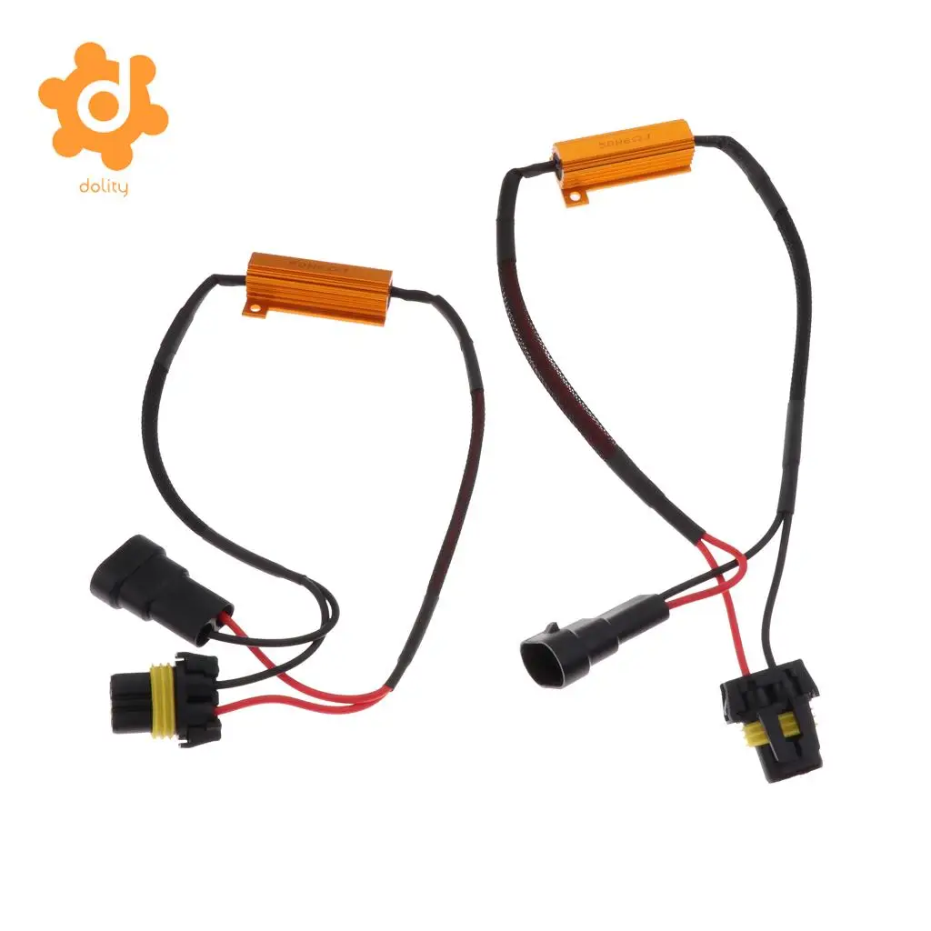 Baoblaze Pair 9005/HB3 LED Fog Light 50W 6Ohm Load Resistor Wiring Canceller Decoder