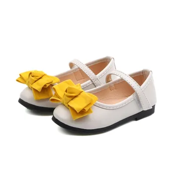 

Artificial Soft Leather Big Bow Fashion Flat With Girls Shoes For Baby Little Girls Princess Shoes Kids Child Party Dance Shoes
